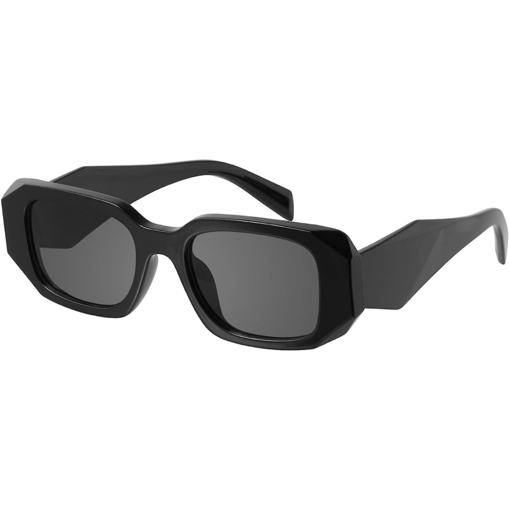 mosanana vintage rectangle sunglasses in black